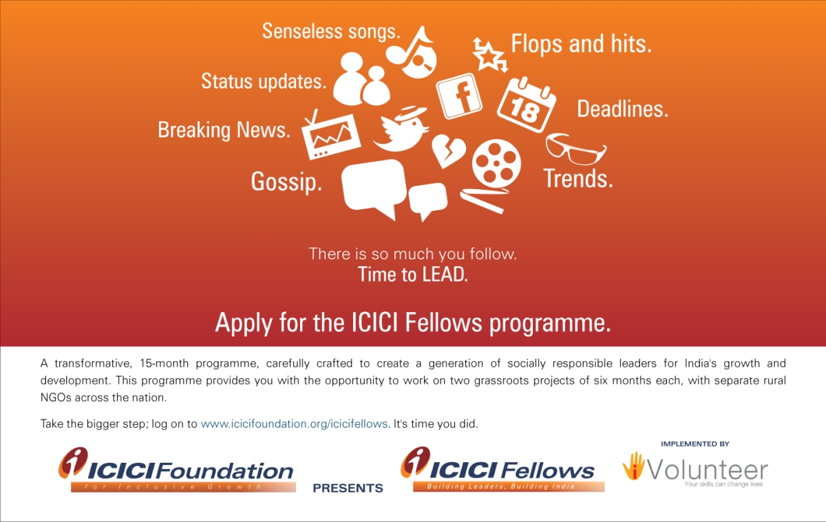 ICICI Fellows press ad